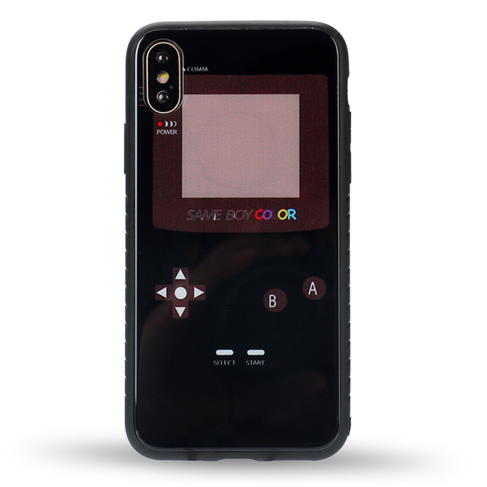 iPhone XS / X Design Tempered Glass Hybrid Case (GAME Boy)